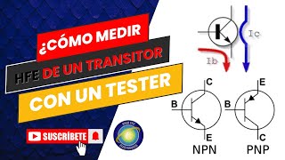 Como medir HFE DE Transistor con un tester Htec [upl. by Zetrom]