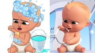 Baby Boss Funny Drawing Meme 😂  Cold Heart Disney funny cartoon baby boss [upl. by Thissa63]