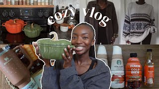 cozy vlog 🧸🍂  fall thrift haul august TBR new hearth amp hand fall collection fall decor haul [upl. by Genesa]