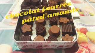 Chocolats noir et lait fourrés de pâte damande [upl. by Adnilab]