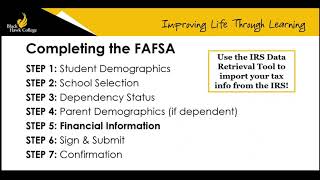 2022 23 Preparing for FAFSA [upl. by Inacana]