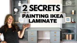 How to Paint IKEA Laminate Furniture plus 1 bonus secret [upl. by Korry985]