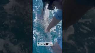 FIRST SAILFISH sailfish fishing amazing qld game fish release awsome happy world [upl. by Odele]