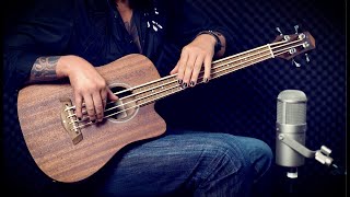 groove study ROCK orig arrangement incl standard notation  GoldTone MicroBass fretless drums [upl. by Karlyn965]