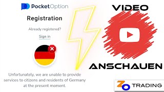 Pocket Option Germany Deutschland BAN  Anmeldestopp für deutsche Bürger  Telegram Signale 1 Monat [upl. by Ichabod430]