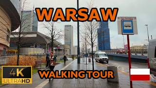 ⁴ᴷ⁶⁰ 🇵🇱 WarsawPoland  Walking around downtown December 2024 4K [upl. by Pizor]