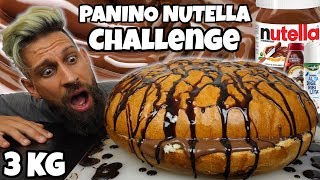 3KG di PANINO NUTELLA Challenge 11500 Kcal  Cheat day  MAN VS FOOD [upl. by Arikehs]