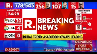 Election Result Day With Arnab Goswami LIVE NDA Takes The Lead Based On Initial Trends [upl. by Ssew]