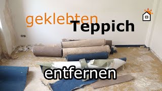 geklebten Teppich entfernen  Teil 1 [upl. by Nottage]