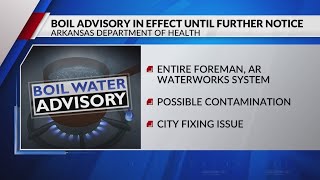 Boil advisory for Foreman customers declares Arkansas Department of Health [upl. by Shirah634]