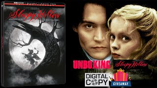 Sleepy Hollow 1999 4K SteelBook Review and Unboxing Johnny Depp Tim Burton Digital Code Giveaway [upl. by Zadack]