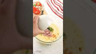 The EASIEST Scrambled Egg Breakfast Muffins food recipe breakfast [upl. by Nairred]