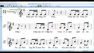 Tong Tong Tong Pakitong Kitong  Childrens Choir Soprano 2  Music Sheet [upl. by Froma]