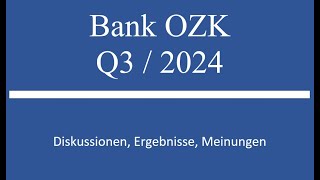 Aktie im Depot Bank OZK  Q3 2024 Zahlen [upl. by Ibrad455]