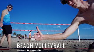 Beach Volleyball in Melbourne Australia  windy conditions [upl. by Roana948]