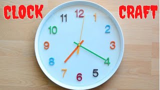 Analog Clock Making Activity Craft Using Paper Plate DIY How to Make Paper Clock For School Project [upl. by Carmella]