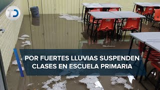 Primaria Ejército Nacional se inunda por fuertes lluvias suspenden clases [upl. by Yerffeg]