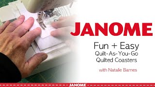 Fun  Easy QuiltAsYouGo Quilted Coasters With Natalie Barnes [upl. by Guglielmo540]