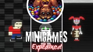 Five Nights At Freddys Into The Pit minigames Explained [upl. by Ardnassela]