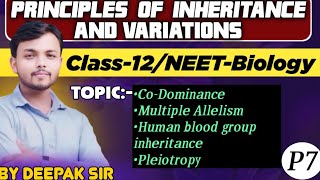 Principles of inheritance and variation Part 7Codominance Multiple Allelism Human blood groupneet [upl. by Erdnuaed695]