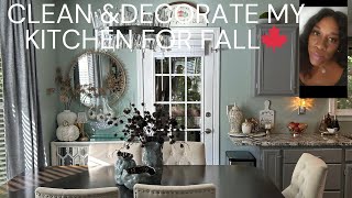 NEW 🍂VINTAGE GLAM COZY FALL CLEAN AND DECORATE WITH ME  KITCHEN  DINNING REFRESH🍁 [upl. by Flanigan195]