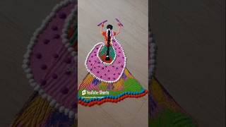 Dolida rang rang dolida l dandiya style l art l indianart rangolidesign shorts [upl. by Nnairek]