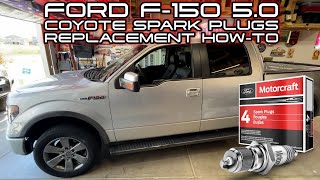 Ford F150 50 Coyote Engine Spark Plugs Replacement HowTo [upl. by Vyse]