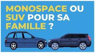 Monospace ou SUV  quelle voiture choisir pour sa famille [upl. by Joyan]