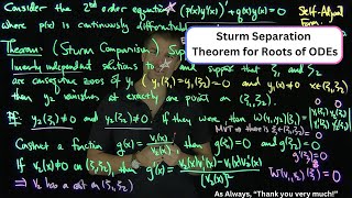 The Sturm Separation Theorem for Second Order Differential Equations [upl. by Bruns4]