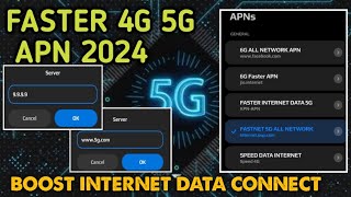 5G FAST INTERNET APN SETTINGS FOR ALL SIM NETWORK 2024 SETUP SETTINGS [upl. by Meir]