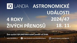 Astronomické události 202447 – 4 roky živých přenosů [upl. by Ynar]