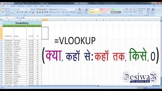 How to use VLOOKUP in Hindi  Easy to use in Simple way 2018  VLOOKUP Function in Hindi [upl. by Ennayllek]