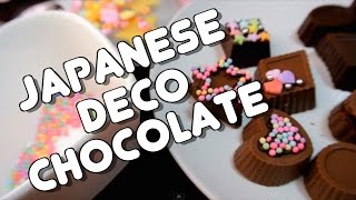 Making Japanese Deco Chocolate for Valentines Day 💖 [upl. by Aeet]