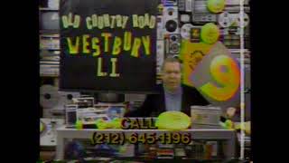 1980 Crazy Eddie quotThere are 9 super storesquot TV Commercial [upl. by Adnaval]