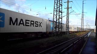 BR 145 mit Containerzug in DresdenFriedrichstadt [upl. by Notnek763]