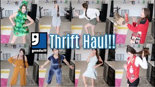 The Best Goodwill Finds Try On Thrift Haul amp Goodies Christmas Sweaters amp Postpartum Fashion [upl. by Tyree16]