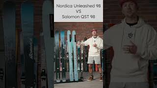 Ski Comparison 2024 Nordica Unleashed 98 vs Salomon QST 98 skiing shorts theskimonster [upl. by Neeruam]