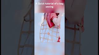 A quick tutorial of a bag sewing bagsewing bagtutorial sewingtips [upl. by Karil]