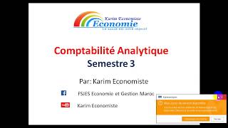 Comptabilité Analytique S3 partie 1 quot introduction quot [upl. by Vinna]