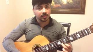 Como tocar Ingrato Amor Guitarra Requinto Acordes Pesado [upl. by Yelsel508]