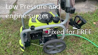 Fixing a FREE pressure washer that surges and has low pressure EASY FIX [upl. by Maffei]