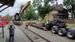 Cooperstown charlotte valley railroad Delaware Hudson Crane Unloading track equipment [upl. by Nesnah]