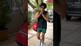 Ibrahim Ali Khan greets paps with a Namaste post his workout session shorts ibrahimalikhan [upl. by Jempty]