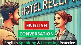 English Listening Practice  Conversation Between Hotel Receptionist and Guest [upl. by Adan]