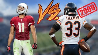 Larry Fitzgerald vs Charles Tillman 2009  WR vs CB Matchup [upl. by Zenia]