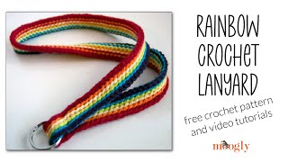 How to Crochet Rainbow Lanyard [upl. by Aivart646]