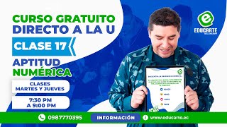 🔴 Curso Gratuito  📕 Admisión 2024  🏫 Ingreso a la Universidad  📚 Clase 17  🧠 Aptitud Numérica [upl. by Ailhad400]