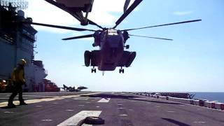 CH53E Carrier Landing [upl. by Aicilif]