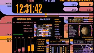 Animated LCARS Desktop known from Star Trek TNG VOY and DS9 [upl. by Nosyrb445]