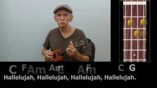 Hallelujah  Fingerstyle Ukulele with Chords amp Lyrics [upl. by Drusi]